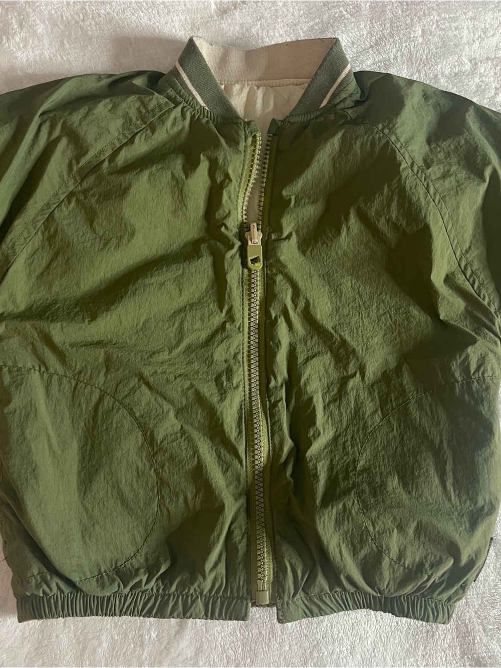 Zara Kids Olive Contrasting Reversible Windbreaker Sz 18~24M